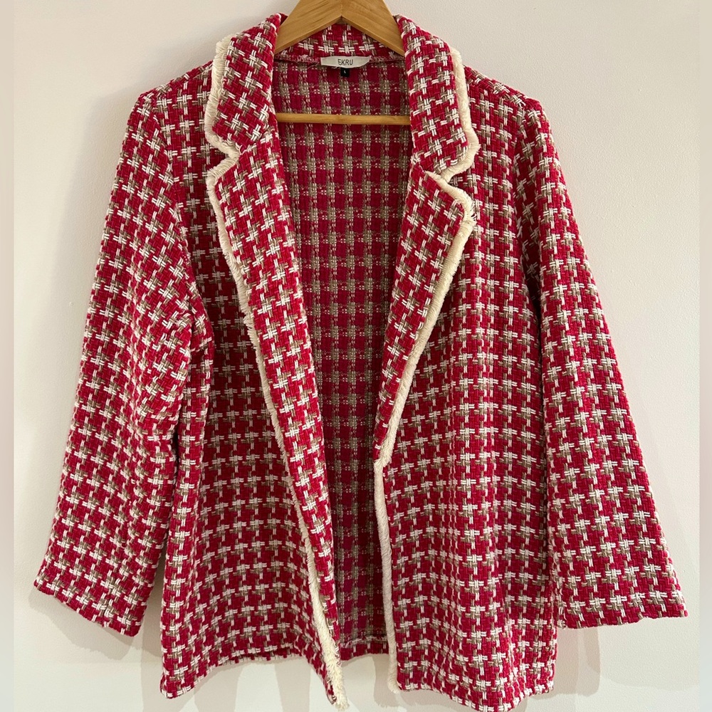 EUC Ekru Tweed Blazer